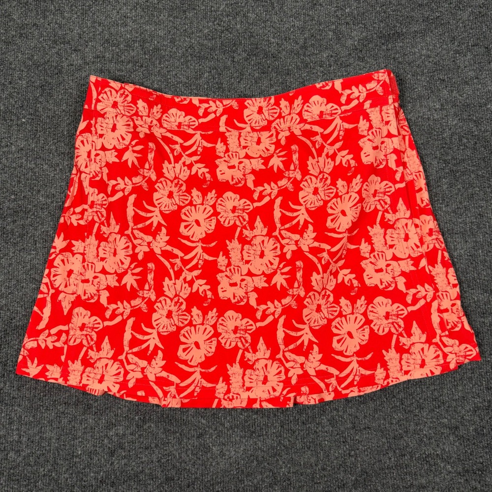 RipSkirt Hawaii Red Tropical Floral Wrap Skirt Quick Dry Beach Cover Up Medium
